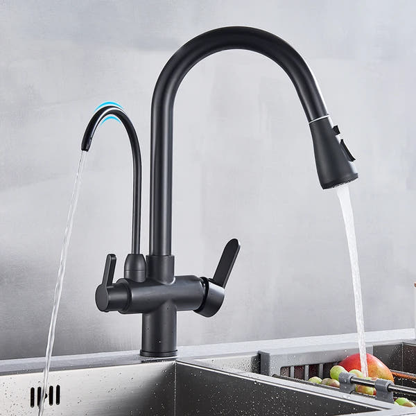 Elegant Black 360° Pull-Out Kitchen Faucet™