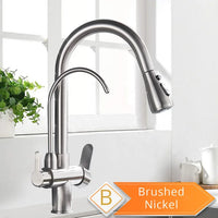 Elegant Black 360° Pull-Out Kitchen Faucet™