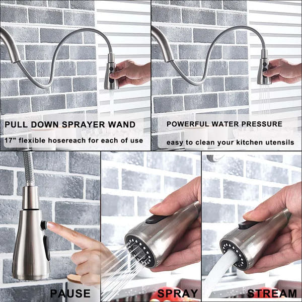 Elegant Black 360° Pull-Out Kitchen Faucet™
