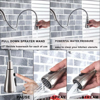 Elegant Black 360° Pull-Out Kitchen Faucet™